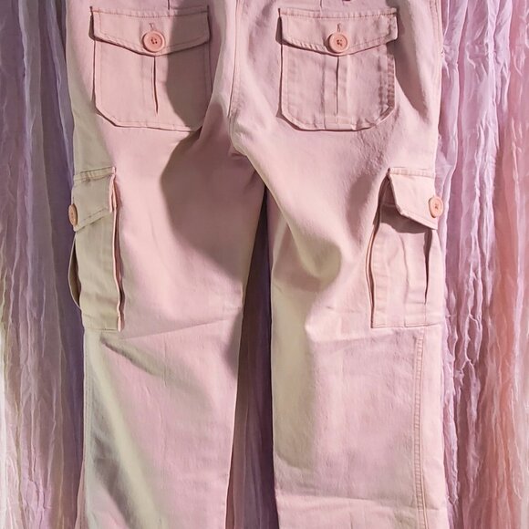 BEBE Women's Size 6 Khaki Cropped Cargo Pants with Lots of Stretch EUC - Picture 2 of 5